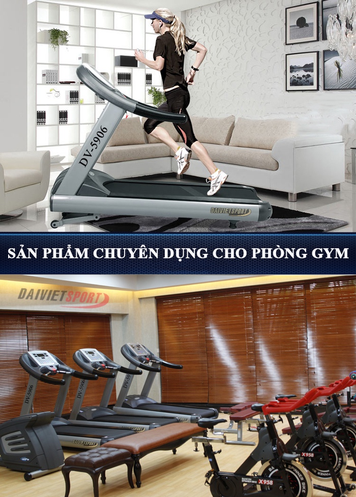 Máy chạy bộ chuyên dụng DV-5906 giá tốt